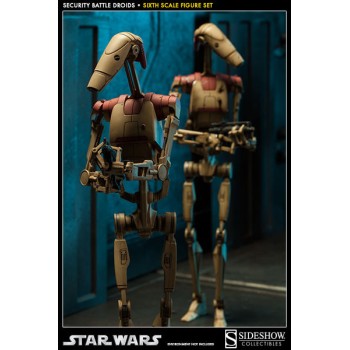 Star Wars Action Figure Set 1/6 Security Battle Droids 30 cm